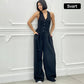 Women’s Sleeveless Jumpsuit | Slimming Button-Front Design | Wrinkle-Free & Breathable