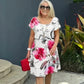 🌷【Instagram Famous】Multi-plant Floral Print Cascade Dress 🌸 | 3D Floral Illusion Print | Built-in Shapewear Silhouette | Machine Washable (Petite & Plus Sizes)