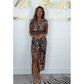 🔥Hot Sale🔥Woman’s Sexy Deep V-Neck Leopard Dress - Your New Favorite!