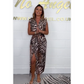 🔥Hot Sale🔥Woman’s Sexy Deep V-Neck Leopard Dress - Your New Favorite!