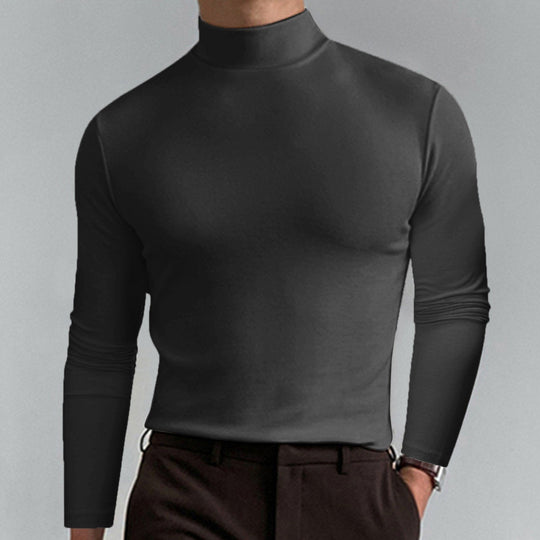 🔥Mens High Neck Slim Fit Long Sleeve T-shirt