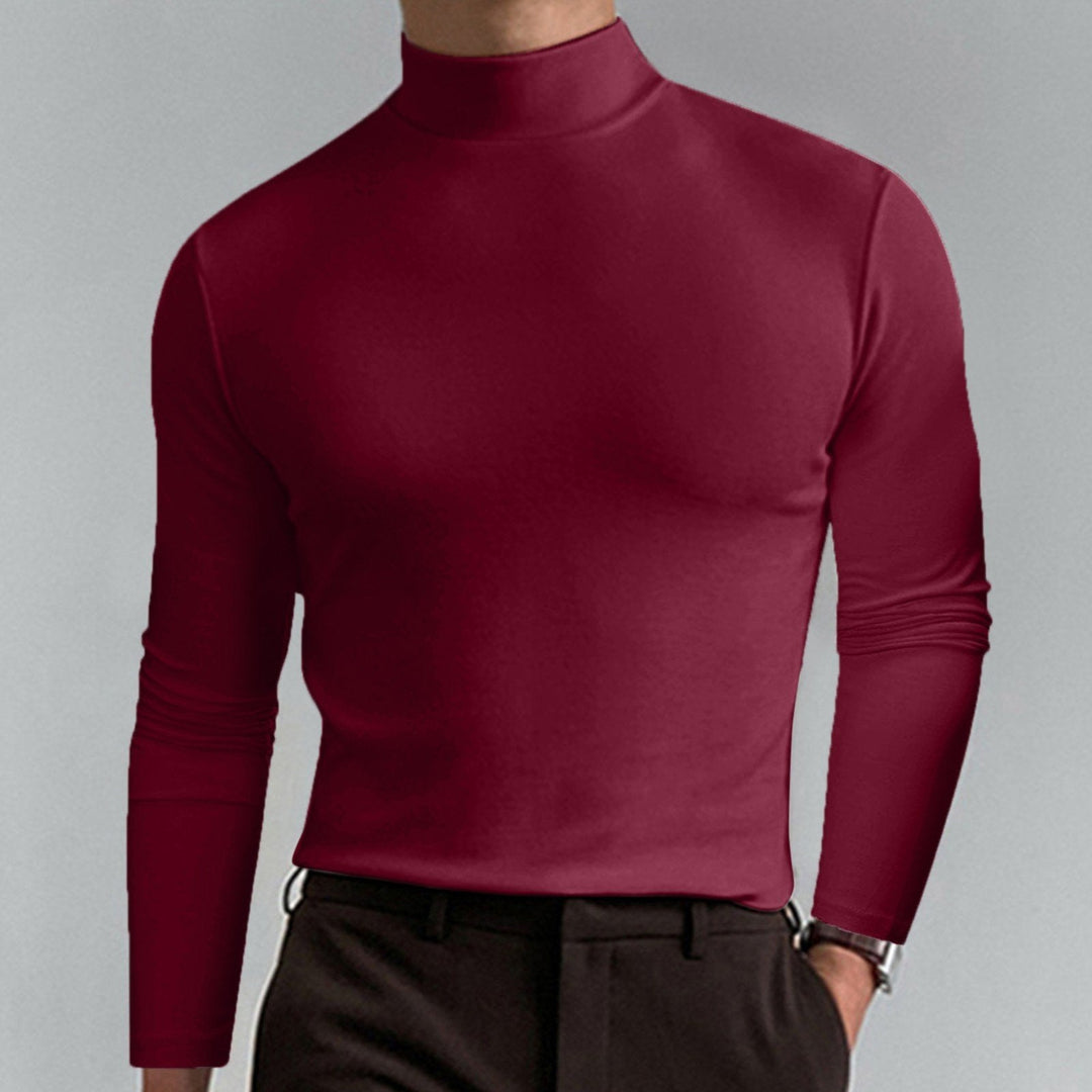 🔥Mens High Neck Slim Fit Long Sleeve T-shirt