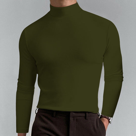 🔥Mens High Neck Slim Fit Long Sleeve T-shirt