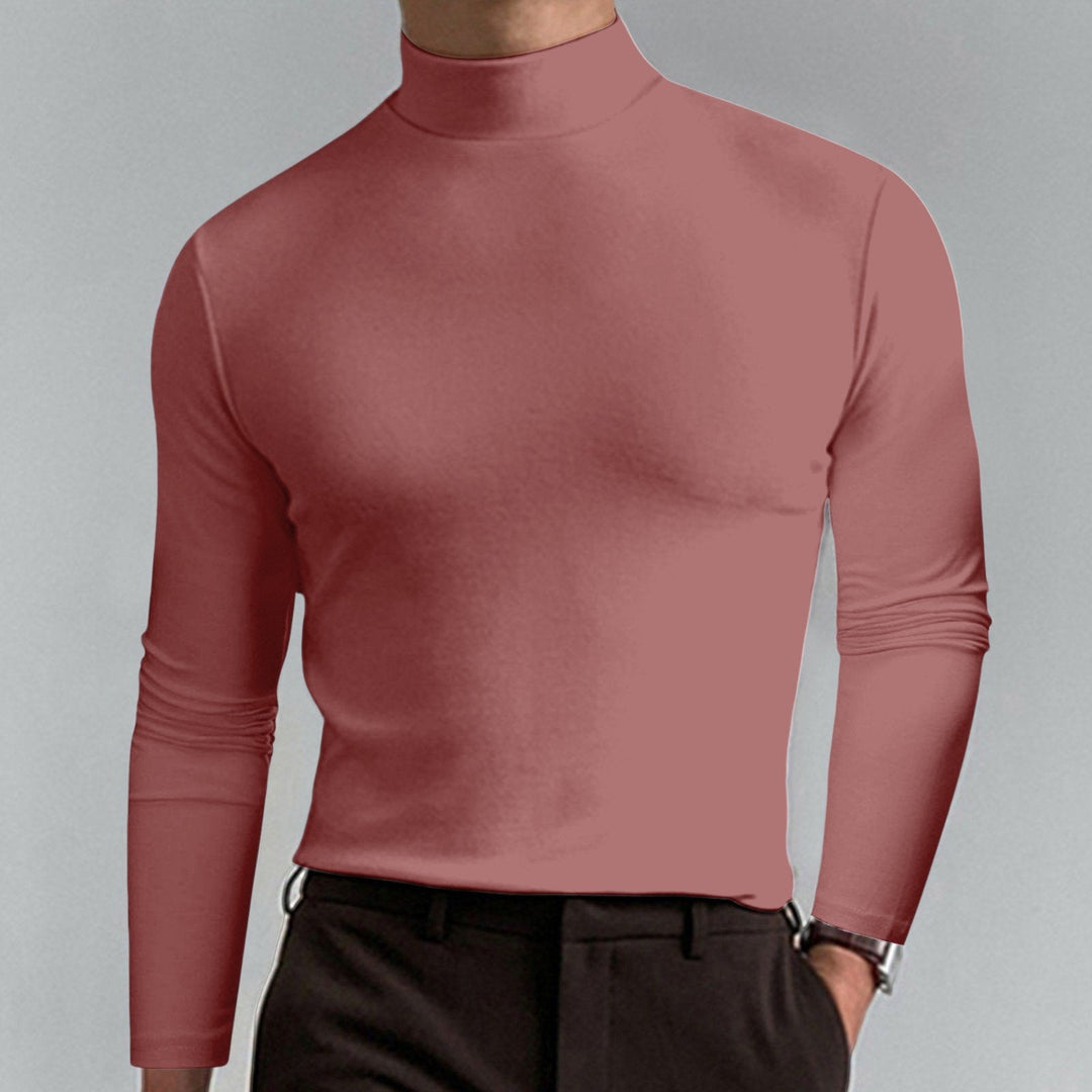 🔥Mens High Neck Slim Fit Long Sleeve T-shirt