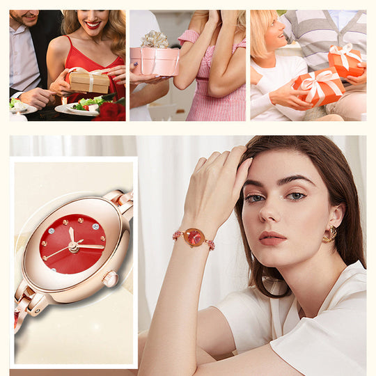 ✨Montre-bracelet pour femme avec zircon coloré⌚ | Comprend 4 bracelets de couleur&Coffret cadeau