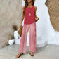 🔥 Hot Sale 50% OFF🌺Women's Trendy Print 2 Piece Outfits Sleeveless Top & Pants | V-Cut Top + High-Waist Pants | Trendy Loungewear