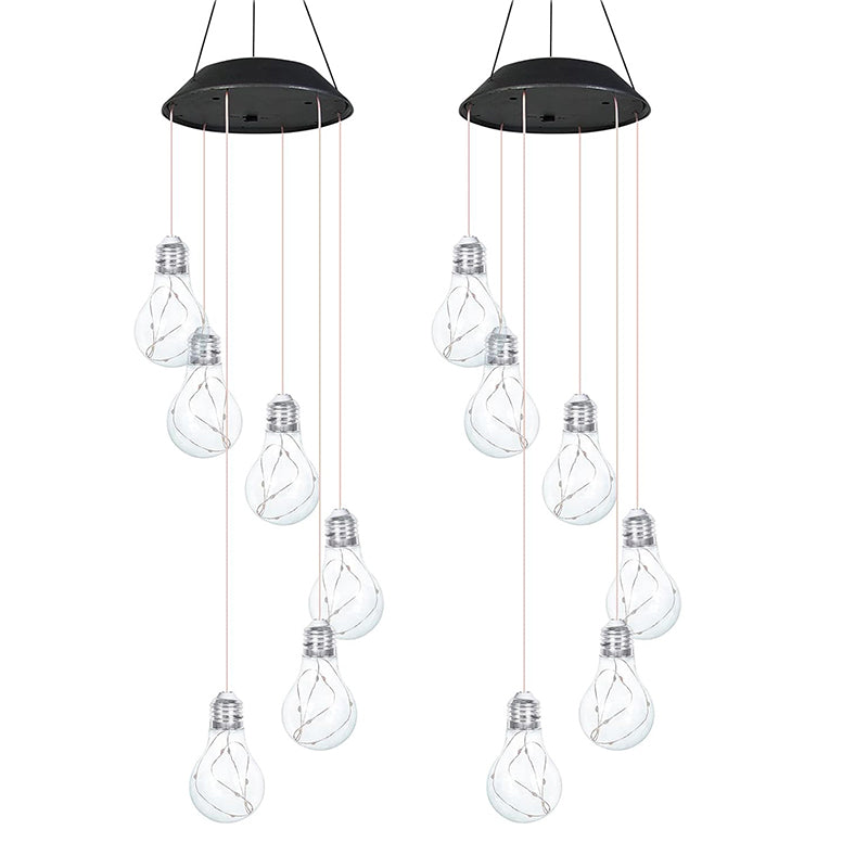 🌠2025 New design🌠💡Colorful LED Solar-Powered Light Bulb Wind Chimes🌈