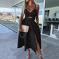 👗Summer New💕Women’s Spaghetti Straps High Slit Dress | Adjustable Spaghetti Straps | Side Thigh Split