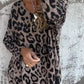💖【RETRO READY】Women's Leopard Print Crew Neck Stretch Top🐆 | Breathable Cotton Blend