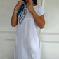 🌼[FLASH SALE] Women's Round Neck Short Sleeve Cotton Linen Dress - 50% OFF! Ultra-Breathable & Anti-Wrinkle | Summer Essential