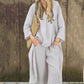 🌞👚Women's Summer Loose Pocket V-Neck 2-Piece Set🌸 Light and Comfortable, Stylish and Casual, A Summer Must-Have!