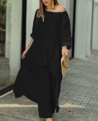 🍃【Dall'ufficio al brunch】Completo casual alla moda in lino tinta unita da donna 🍃 | Tecnologia antipiega | Design traspirante senza fodera | Tessuto antistatico