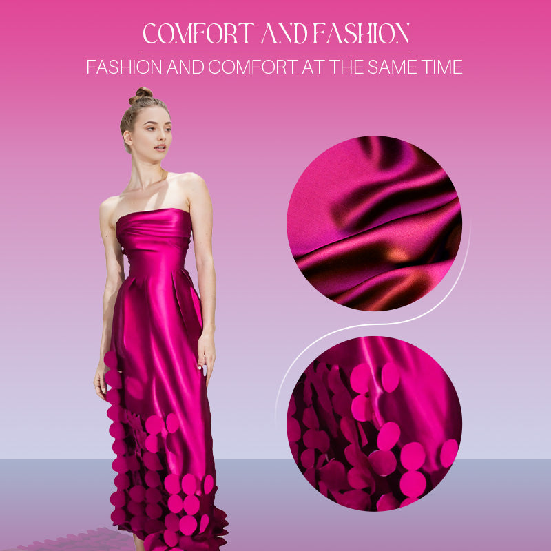 ✨Ny ankomst✨Off-Shoulder Formel Kjole med Prikker og Splicede Skulderfrie Løse Halsedisser | Alsidig & Smigrende | Perfekt til bryllupper og fester & Datoer