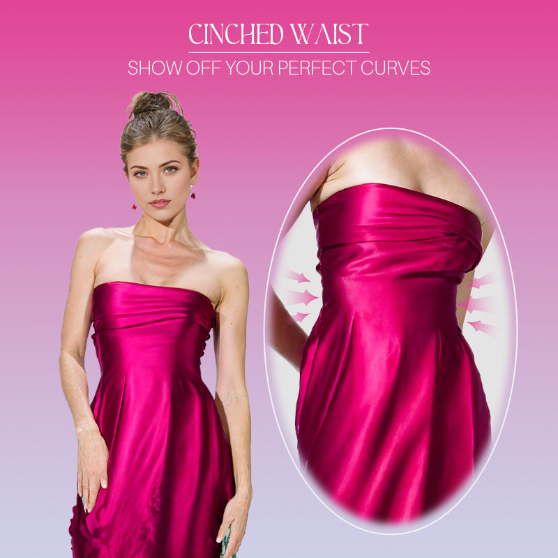 ✨Ny ankomst✨Off-Shoulder Formel Kjole med Prikker og Splicede Skulderfrie Løse Halsedisser | Alsidig & Smigrende | Perfekt til bryllupper og fester & Datoer