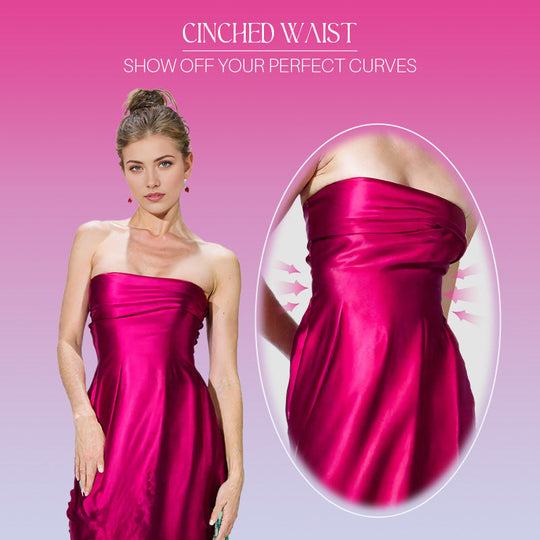 ✨Ny ankomst✨Off-Shoulder Formel Kjole med Prikker og Splicede Skulderfrie Løse Halsedisser | Alsidig & Smigrende | Perfekt til bryllupper og fester & Datoer