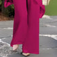 🦋【50% OFF】Charming Irregular Top & Wide Leg Pants Set🦋 | Self-Smoothing Fabric | Diagonal Seam Technology | High-Waisted Wide Leg Pants