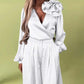 🌸NEW HOT SALE🌸Effortless Elegance! ✨ Women’s V-Neck Top & Wide-Leg Pants 2-Piece Set💃 – Chic & Comfortable!
