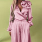 🌸NEW HOT SALE🌸Effortless Elegance! ✨ Women’s V-Neck Top & Wide-Leg Pants 2-Piece Set💃 – Chic & Comfortable!