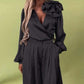 🌸NEW HOT SALE🌸Effortless Elegance! ✨ Women’s V-Neck Top & Wide-Leg Pants 2-Piece Set💃 – Chic & Comfortable!