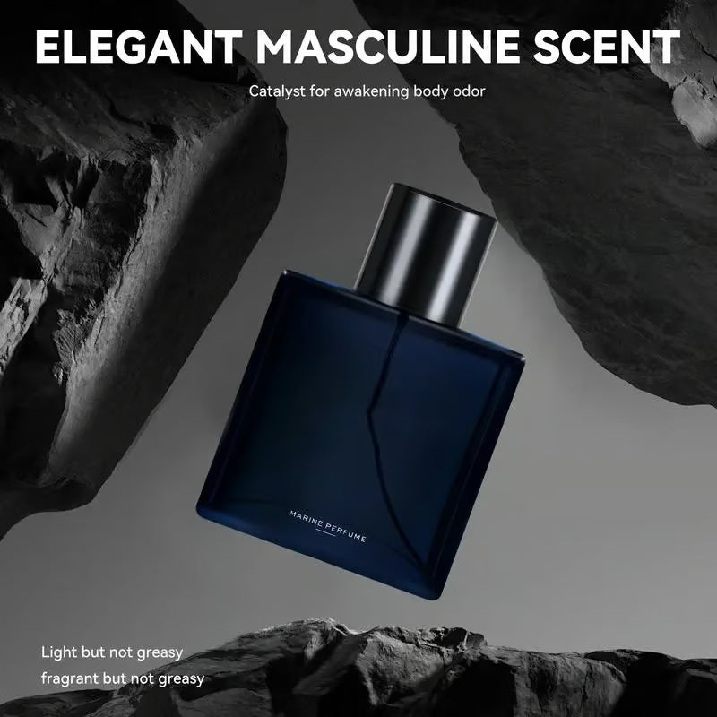 Men’s Natural Long-Lasting Marine Perfume🌊Subtle Ocean Amber Charm Fragrance - A Choice for Magnetic Nights🌌