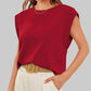 🔥Summer Hot Sale 50% Off 🩷 Solid Color Round Neck Cap Sleeve Top