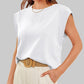 🔥Summer Hot Sale 50% Off 🩷 Solid Color Round Neck Cap Sleeve Top