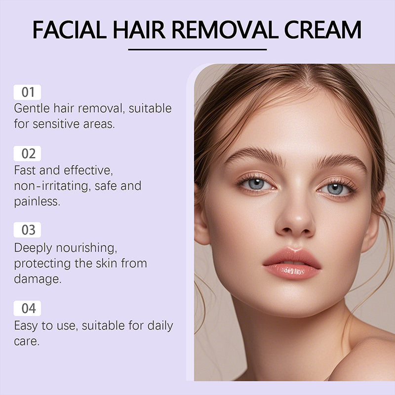 🔥Buy 2 Get 1 Free🔥Gentle and Painless Facial Hair Removal Cream | For Ultra-Sensitive Skin | Dermatologist Tested