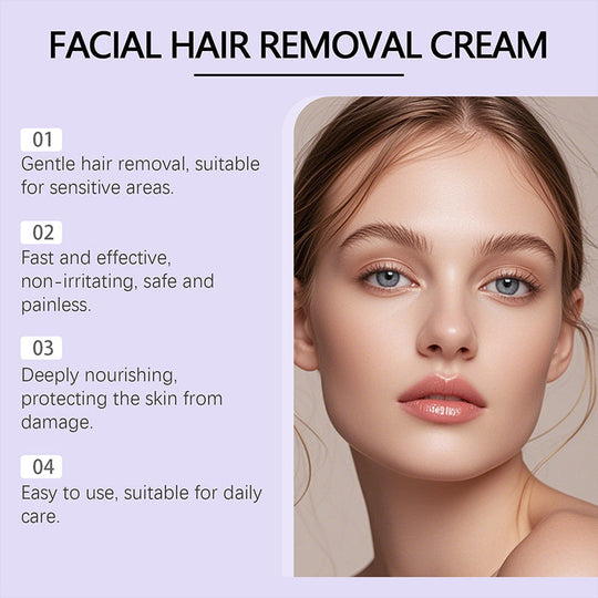 🔥Buy 2 Get 1 Free🔥Gentle and Painless Facial Hair Removal Cream | For Ultra-Sensitive Skin | Dermatologist Tested