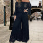 ⏰ Limited Time Offer – 50% Off! 🎉Women's two-piece set: lace top + wide-leg trousers