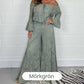 ⏰ Limited Time Offer – 50% Off! 🎉Women's two-piece set: lace top + wide-leg trousers