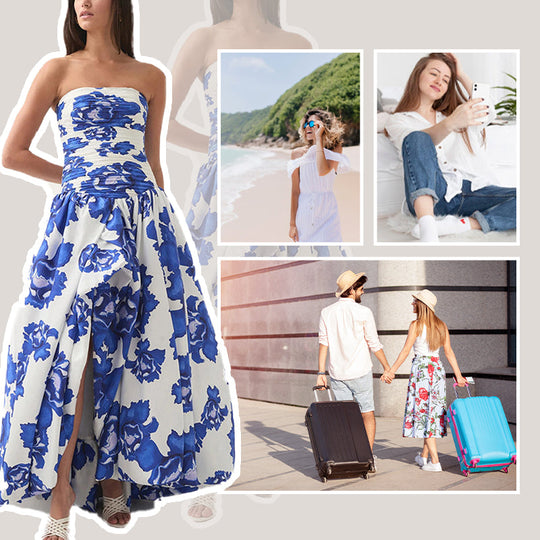 ✨Nuovo arrivo✨Abito lungo floreale con spalle scoperte e orlo a palloncino | Leggero e grazioso