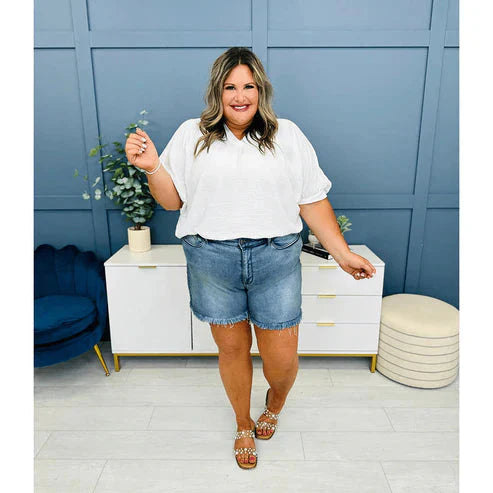 🔥Flash Sale 50% OFF💖High Rise Frayed Hem Cut Off Jean Shorts👖 | Butt-Lifting Frayed Hem