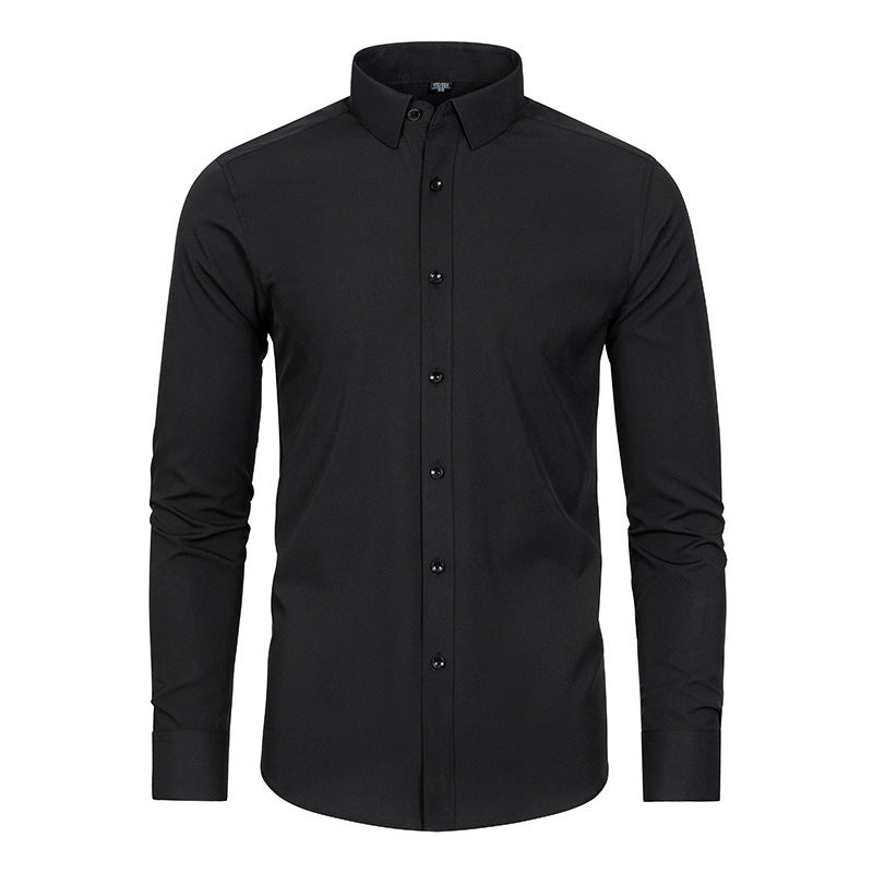 ✨Offre à durée limitée : 50 % de réduction✨Chemise extensible unie soyeuse et infroissable pour homme👔