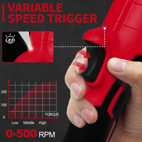 🔥Offerta speciale dell'ultimo giorno - 49% di sconto🔥 3/8" Set di chiavi a cricchetto a batteria senza spazzole🔧Kit a 4 prese, ricaricabile, ad alta coppia