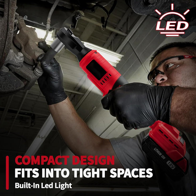 🔥Offerta speciale dell'ultimo giorno - 49% di sconto🔥 3/8" Set di chiavi a cricchetto a batteria senza spazzole🔧Kit a 4 prese, ricaricabile, ad alta coppia