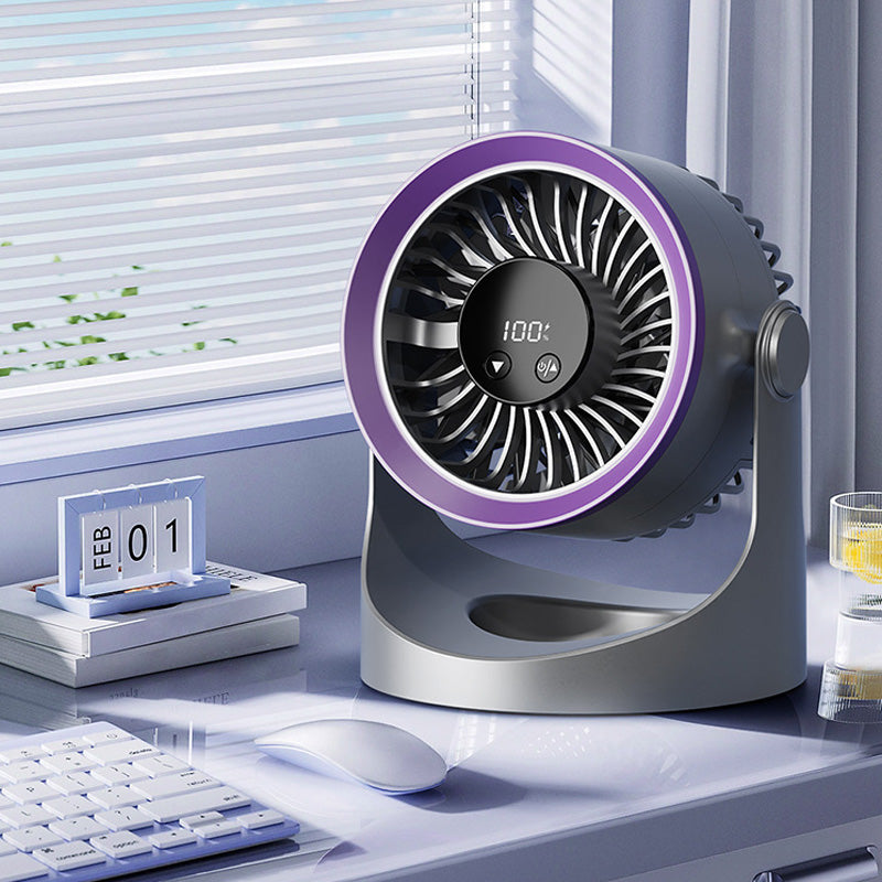 🌞Summer Hot Price Only Today🔥50K+ SOLD!🎁❄️Mini Portable Rechargeable Wall-Mounted Fan with LED Light – 360° Cooling, 100-Speed Control & USB-C Charging