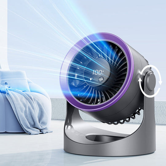 🌞Summer Hot Price Only Today🔥50K+ SOLD!🎁❄️Mini Portable Rechargeable Wall-Mounted Fan with LED Light – 360° Cooling, 100-Speed Control & USB-C Charging