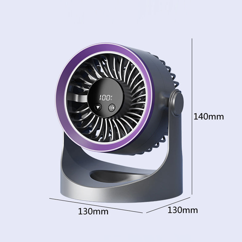 🌞Summer Hot Price Only Today🔥50K+ SOLD!🎁❄️Mini Portable Rechargeable Wall-Mounted Fan with LED Light – 360° Cooling, 100-Speed Control & USB-C Charging