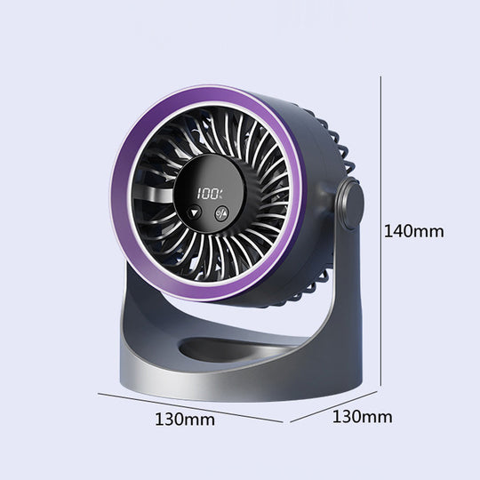 🌞Summer Hot Price Only Today🔥50K+ SOLD!🎁❄️Mini Portable Rechargeable Wall-Mounted Fan with LED Light – 360° Cooling, 100-Speed Control & USB-C Charging