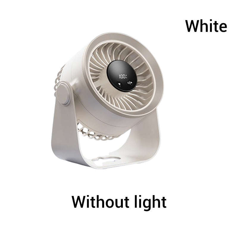 🌞Summer Hot Price Only Today🔥50K+ SOLD!🎁❄️Mini Portable Rechargeable Wall-Mounted Fan with LED Light – 360° Cooling, 100-Speed Control & USB-C Charging