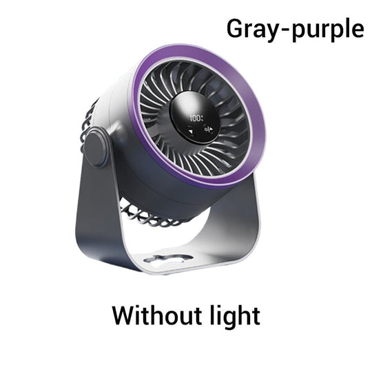 🌞Summer Hot Price Only Today🔥50K+ SOLD!🎁❄️Mini Portable Rechargeable Wall-Mounted Fan with LED Light – 360° Cooling, 100-Speed Control & USB-C Charging