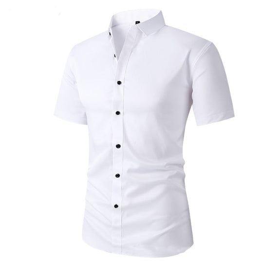 🥳2026 HOT SALE🥳💞50K+ SOLD!👦🕊️ 50% OFF! Men's Short Sleeve Dress Shirt – Dressed up, not stressed. Soft stretch, no iron needed. Looks great with chinos or dress pants. Perfect for birthdays, anniversaries or Sunday best. ✨👔