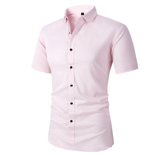 🥳2026 HOT SALE🥳💞50K+ SOLD!👦🕊️ 50% OFF! Men's Short Sleeve Dress Shirt – Dressed up, not stressed. Soft stretch, no iron needed. Looks great with chinos or dress pants. Perfect for birthdays, anniversaries or Sunday best. ✨👔