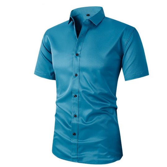 🥳2026 HOT SALE🥳💞50K+ SOLD!👦🕊️ 50% OFF! Men's Short Sleeve Dress Shirt – Dressed up, not stressed. Soft stretch, no iron needed. Looks great with chinos or dress pants. Perfect for birthdays, anniversaries or Sunday best. ✨👔
