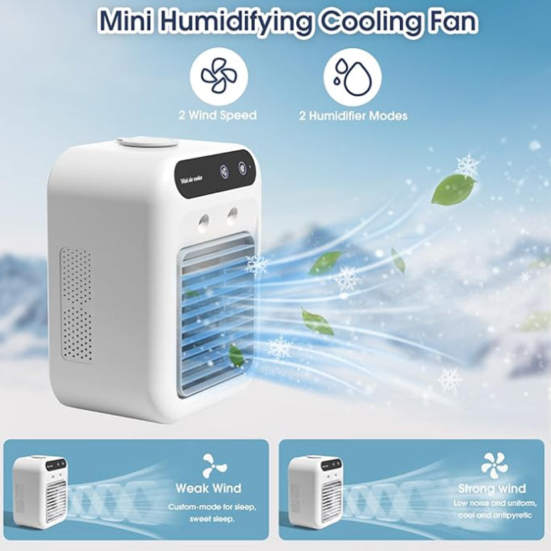 🎉2025 New Products Hot Sale✨Mini Portable Air Conditioner Cooler Humidifier,Ultra-Quiet & Energy Saving