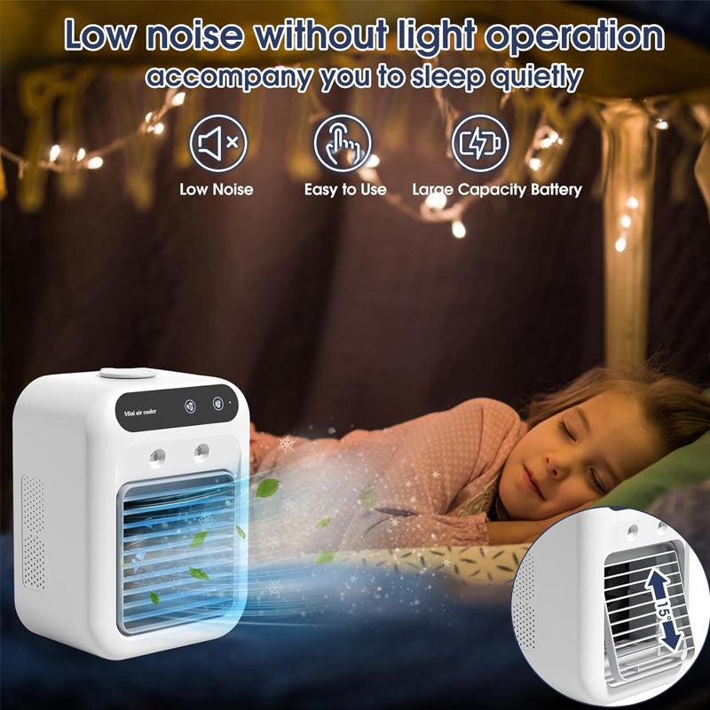 🎉2025 New Products Hot Sale✨Mini Portable Air Conditioner Cooler Humidifier,Ultra-Quiet & Energy Saving