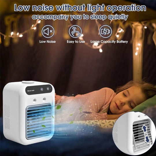 🎉2025 New Products Hot Sale✨Mini Portable Air Conditioner Cooler Humidifier,Ultra-Quiet & Energy Saving