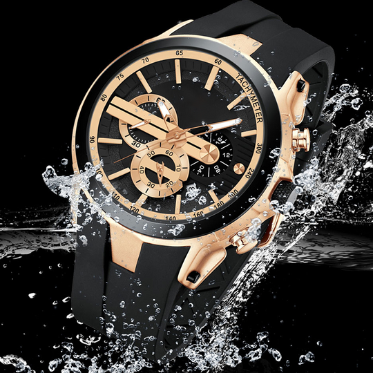 🎉Tidsbegränsad special💎Snygg sportklocka med självlysande display, silikonarmband och vattentät design