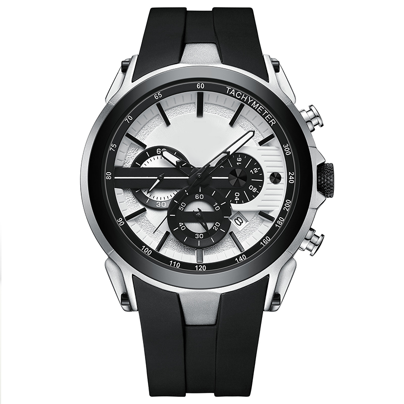 🎉Tidsbegränsad special💎Snygg sportklocka med självlysande display, silikonarmband och vattentät design