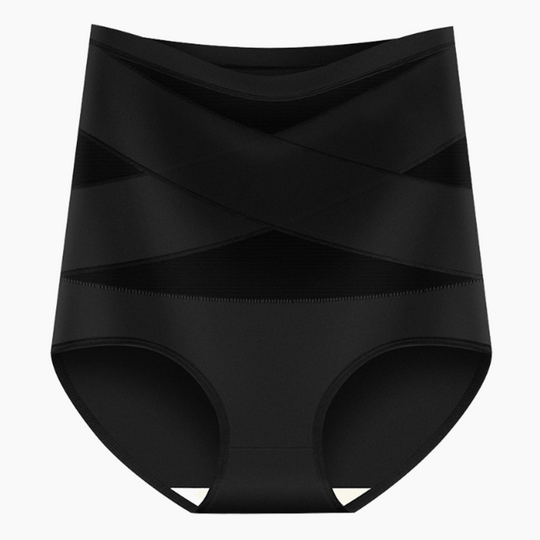 🌸2026 HOT SALE🥳✨Plus-Size High-Waist Cross Tummy Control Panties